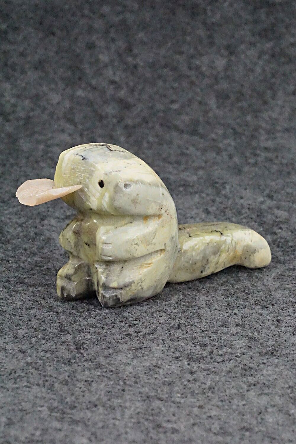 Otter with Fish Zuni Fetish Carving - Justin Red Elk
