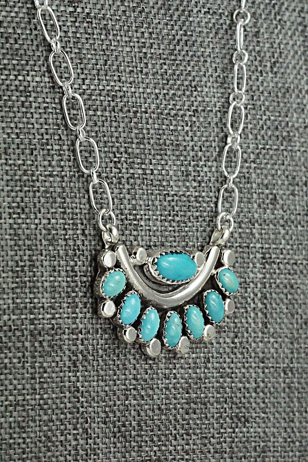 Turquoise & Sterling Silver Necklace - Sandra Sardo