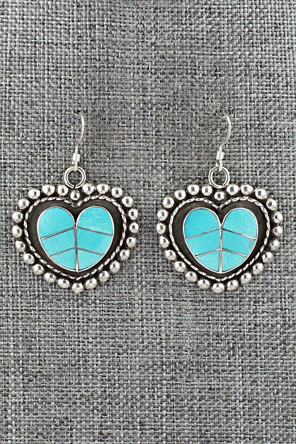 Turquoise & Sterling Silver Earrings - Faye Lowsayatee