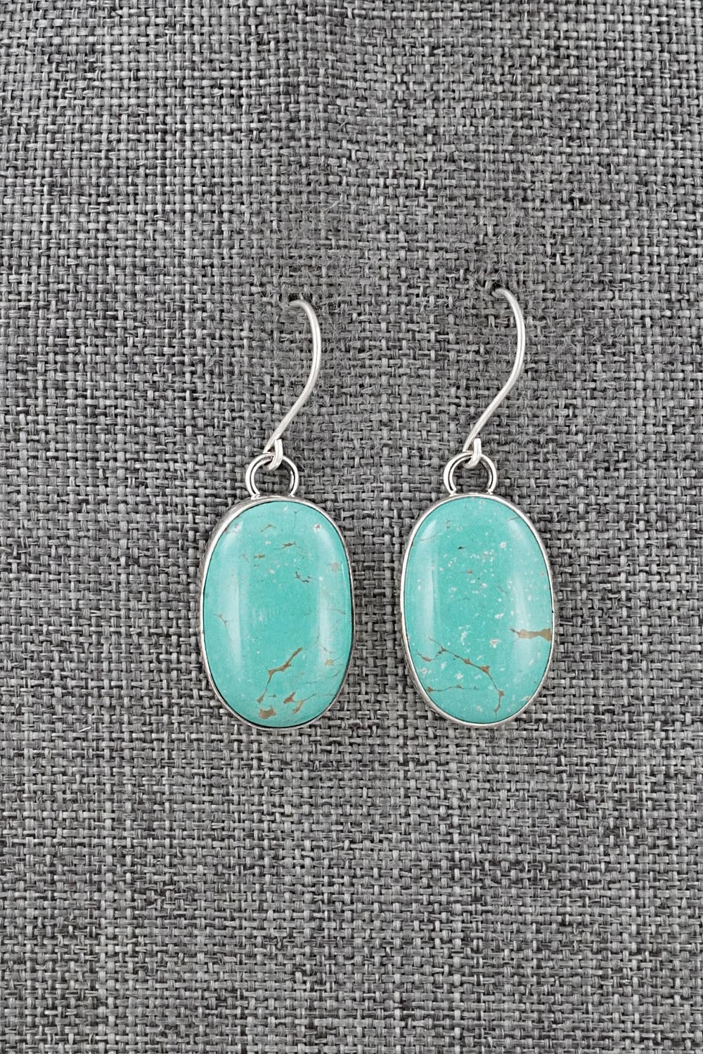 Turquoise & Sterling Silver Earrings - Eugene Gruber