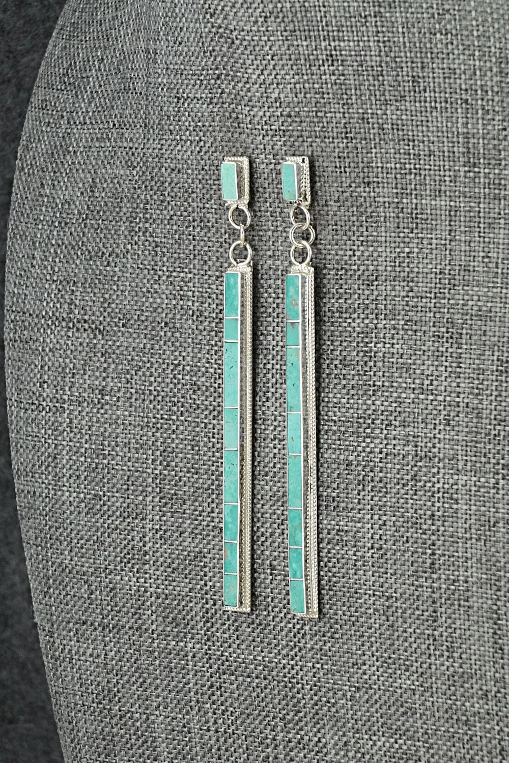Turquoise & Sterling Silver Earrings - Ricky Booqua