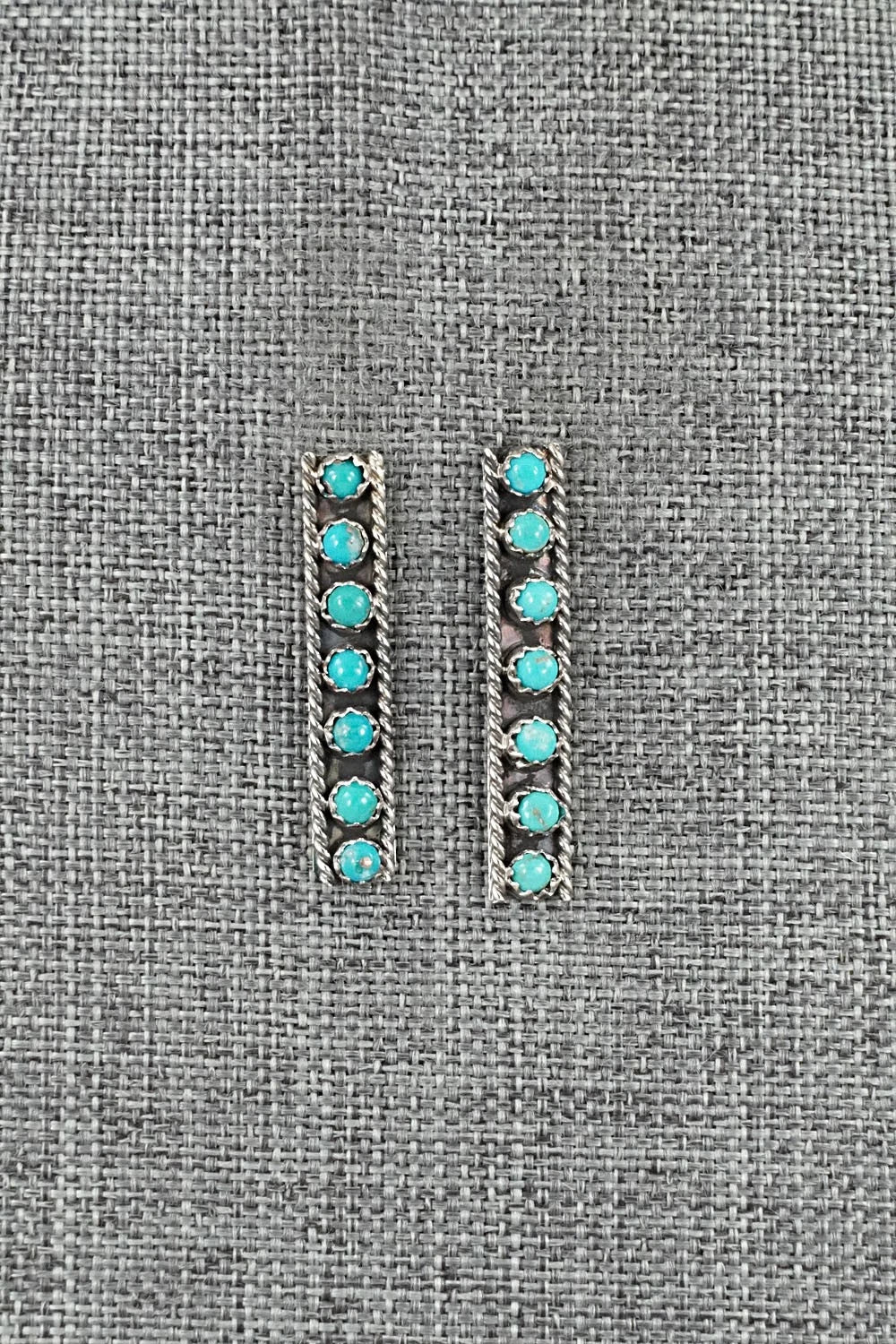 Turquoise & Sterling Silver Earrings - Dominic Duboise