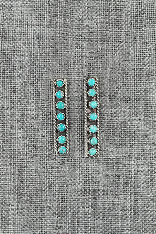 Turquoise & Sterling Silver Earrings - Dominic Duboise