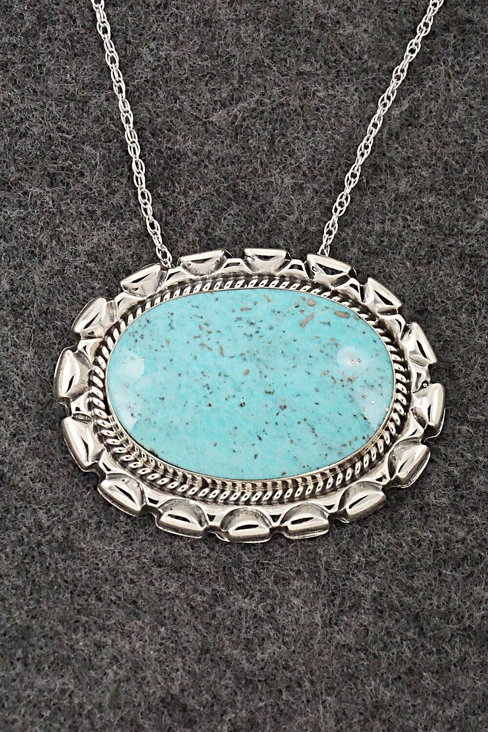 Turquoise & Sterling Silver Necklace - Jimson Belin