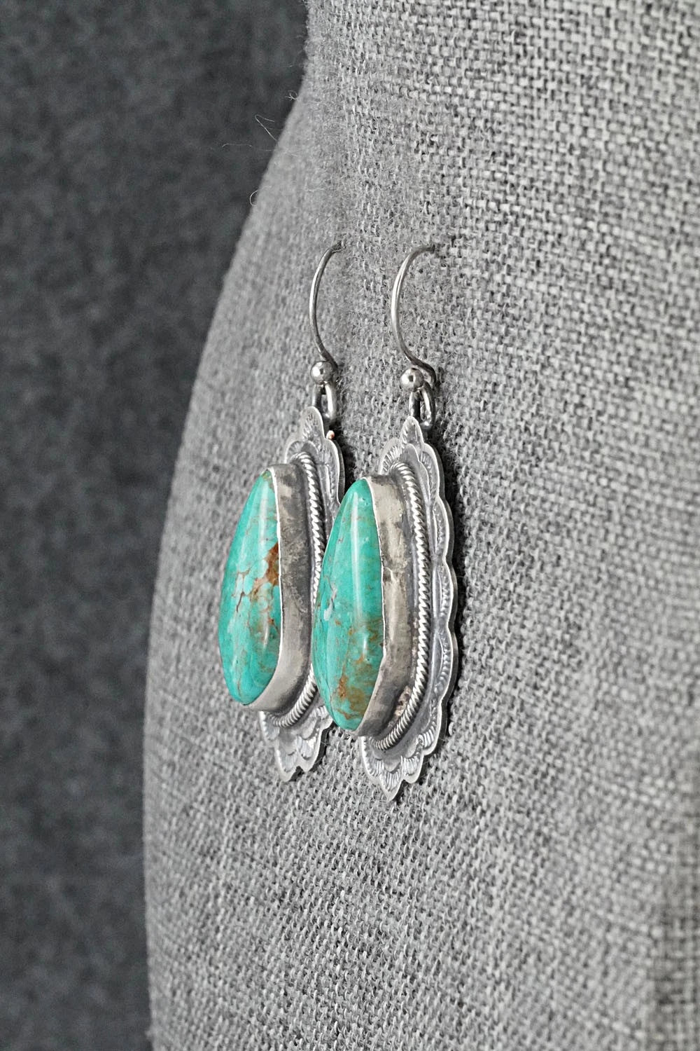 Turquoise & Sterling Silver Earrings - Bobby Johnson