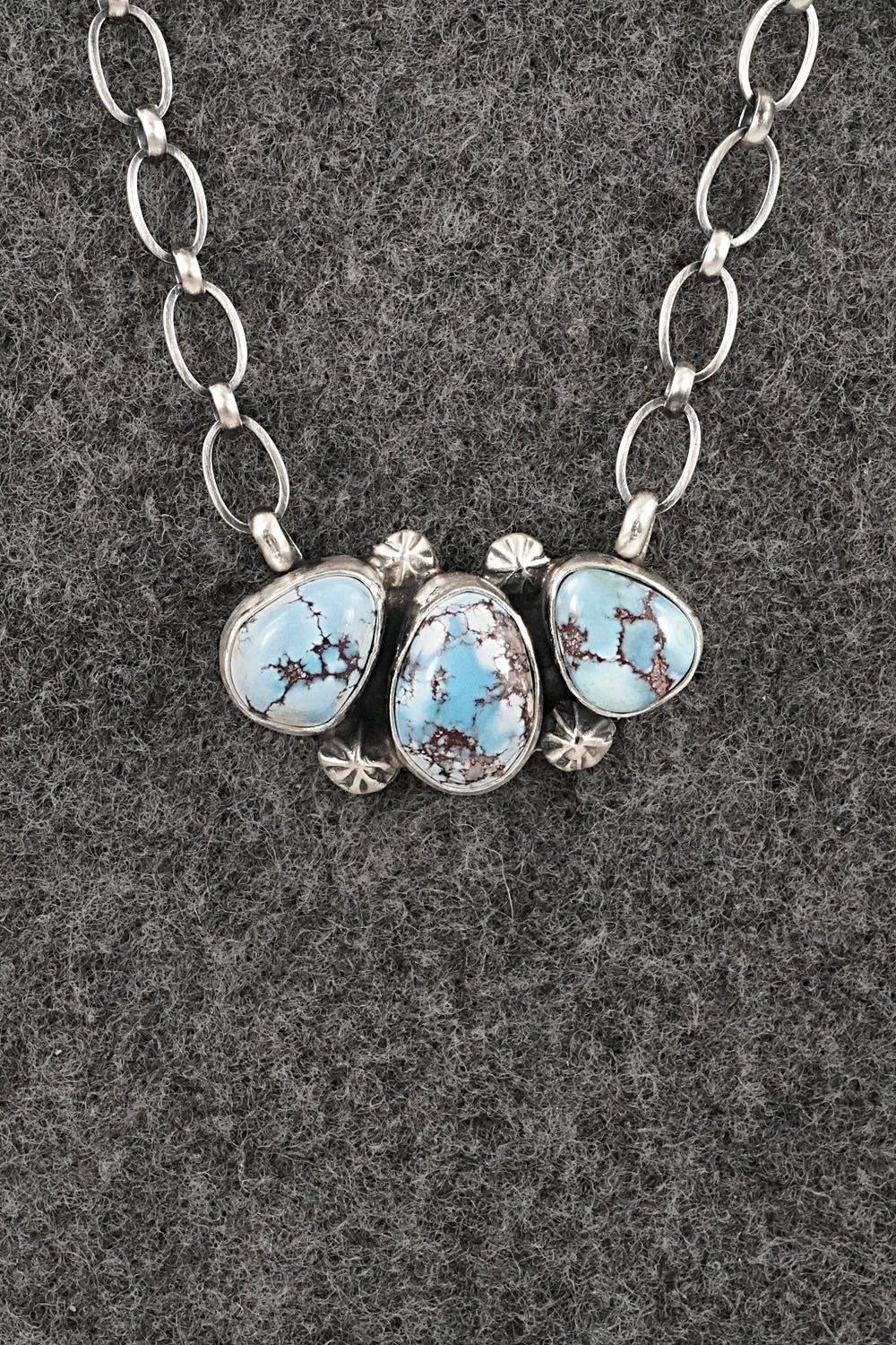 Turquoise & Sterling Silver Necklace - Darrin Livingston
