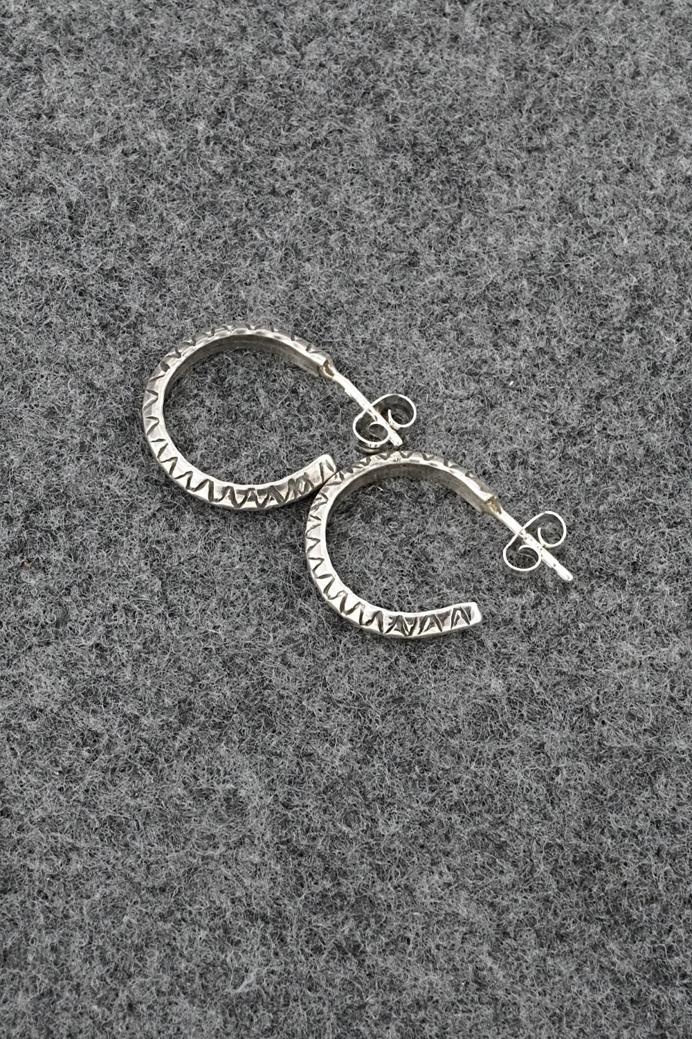 Sterling Silver Hoop Earrings - Elaine Tahe
