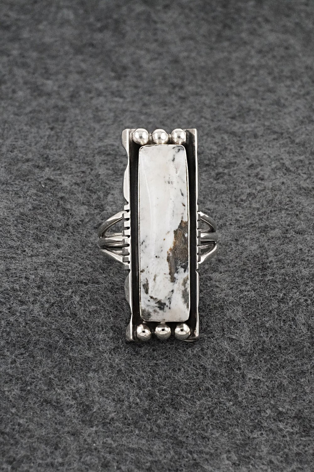 White Buffalo & Sterling Silver Ring - Larson Lee - Size 10