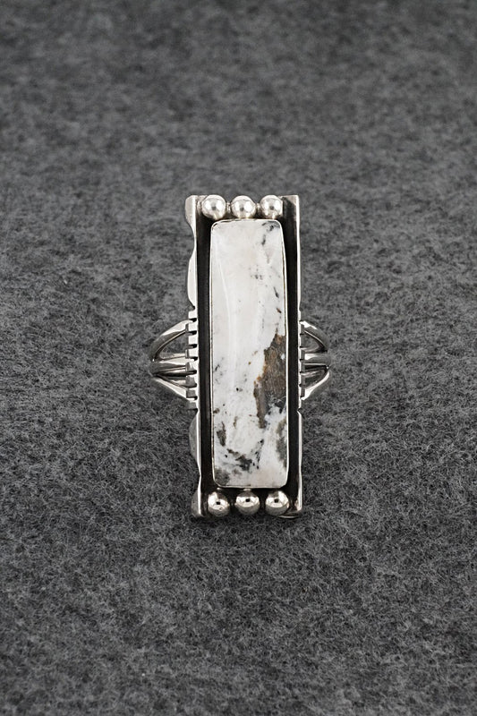 White Buffalo & Sterling Silver Ring - Larson Lee - Size 10