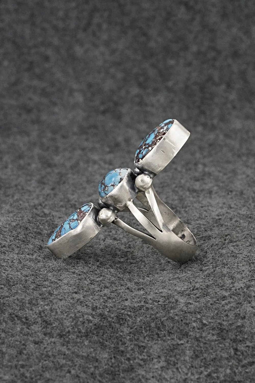 Turquoise & Sterling Silver Ring - Bobby Johnson - Size 9