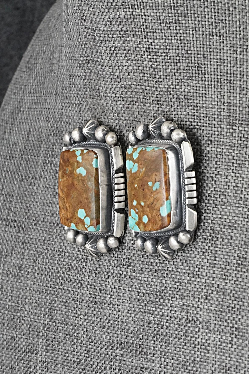 Turquoise & Sterling Silver Necklace and Earrings Set - Bob Becenti
