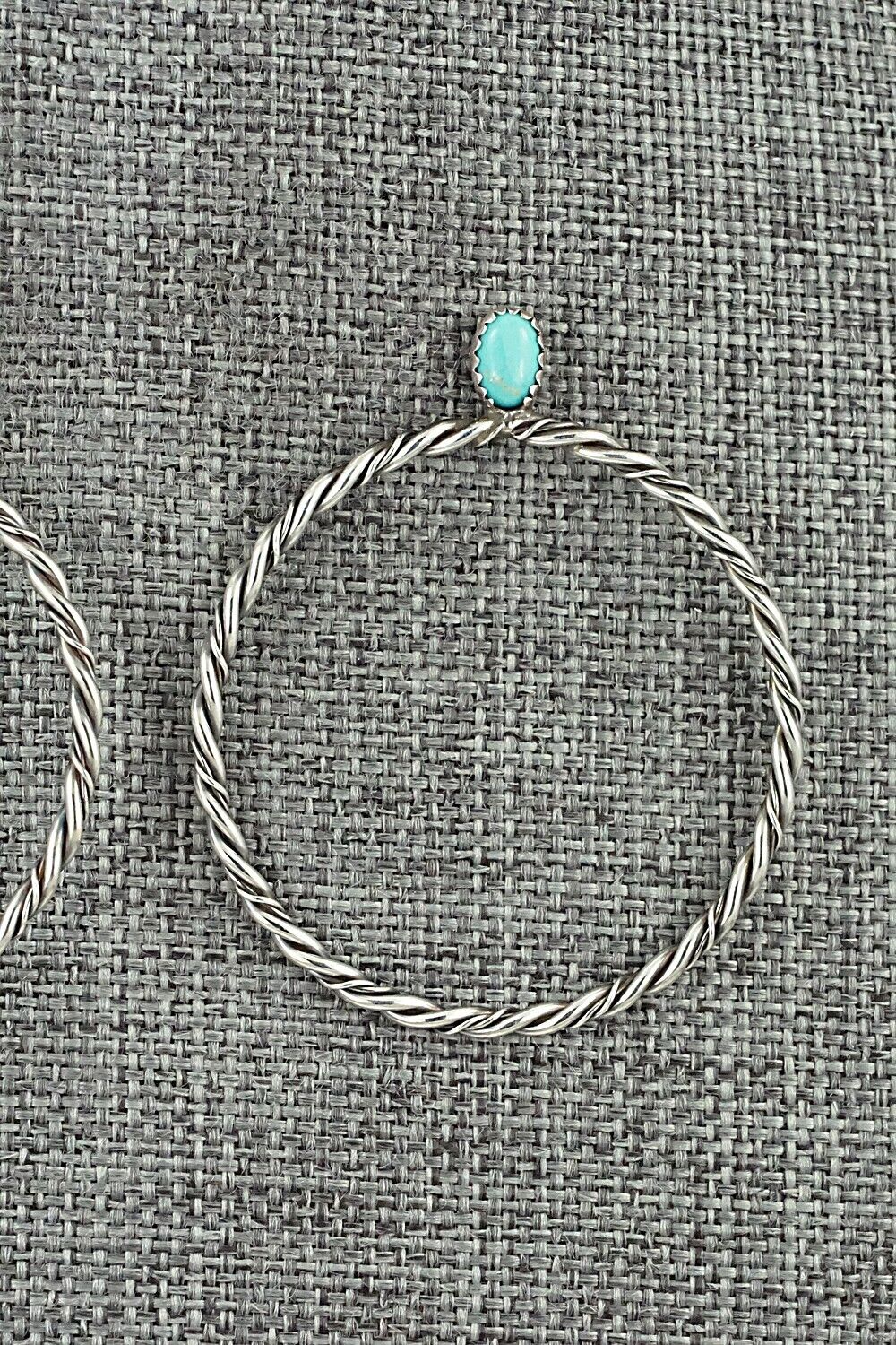 Turquoise & Sterling Silver Earrings - Nelson Leonard Jr.