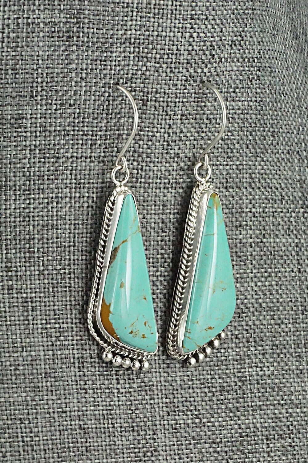 Turquoise & Sterling Silver Earrings - Rena Begay