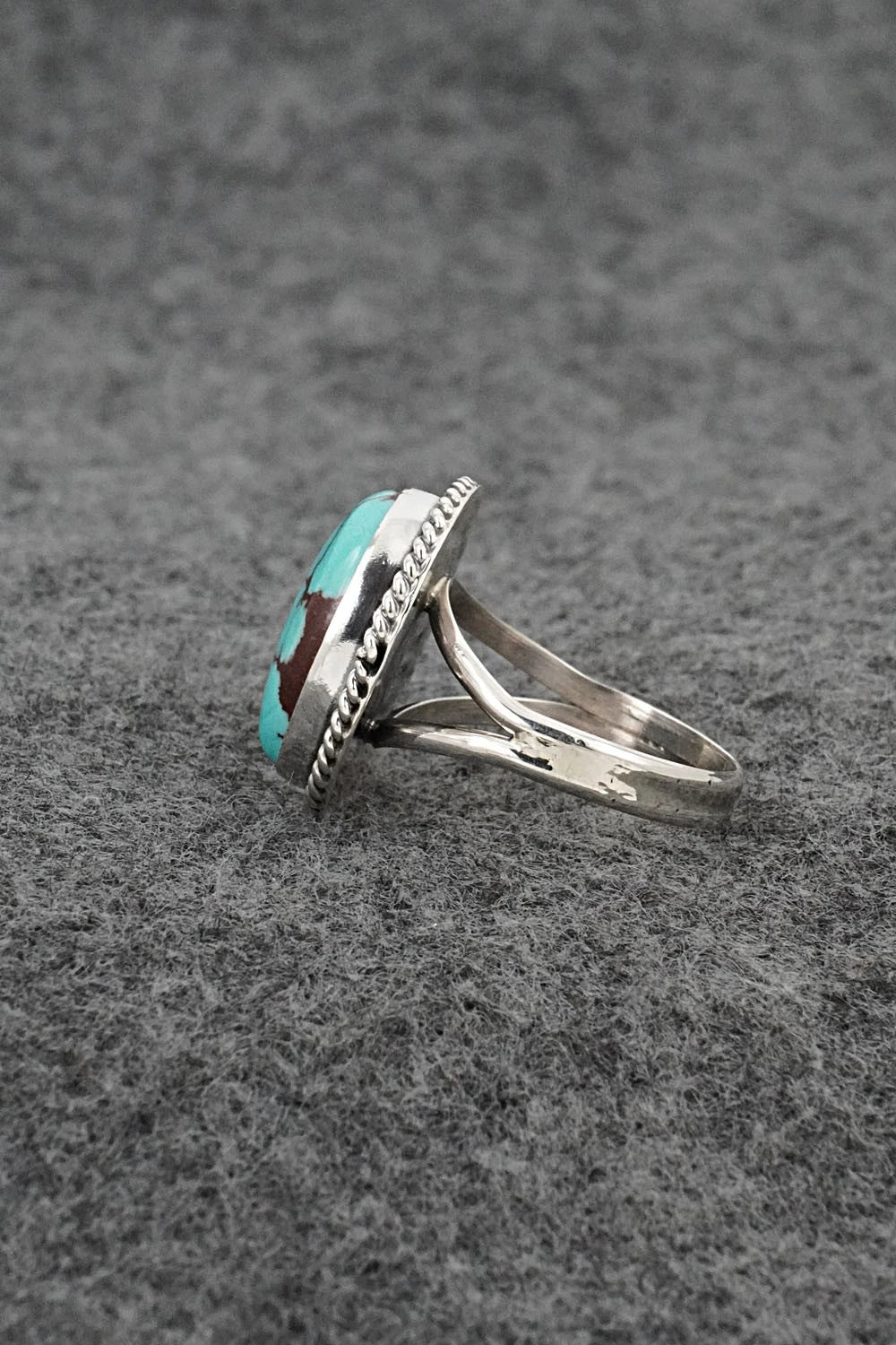 Turquoise & Sterling Silver Ring - Eugene Gruber - Size 7