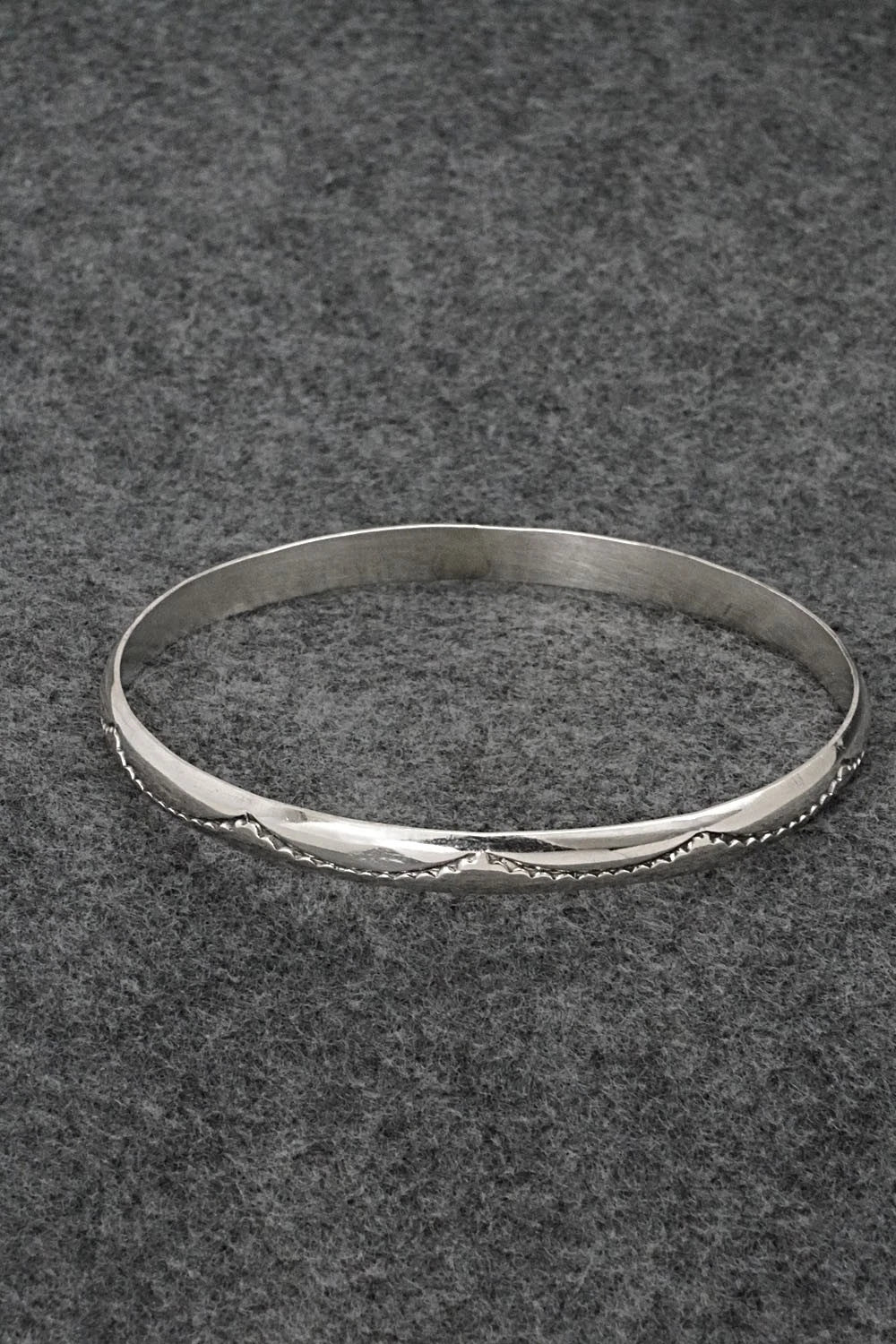 Sterling Silver Bangle Bracelet - Elaine Tahe