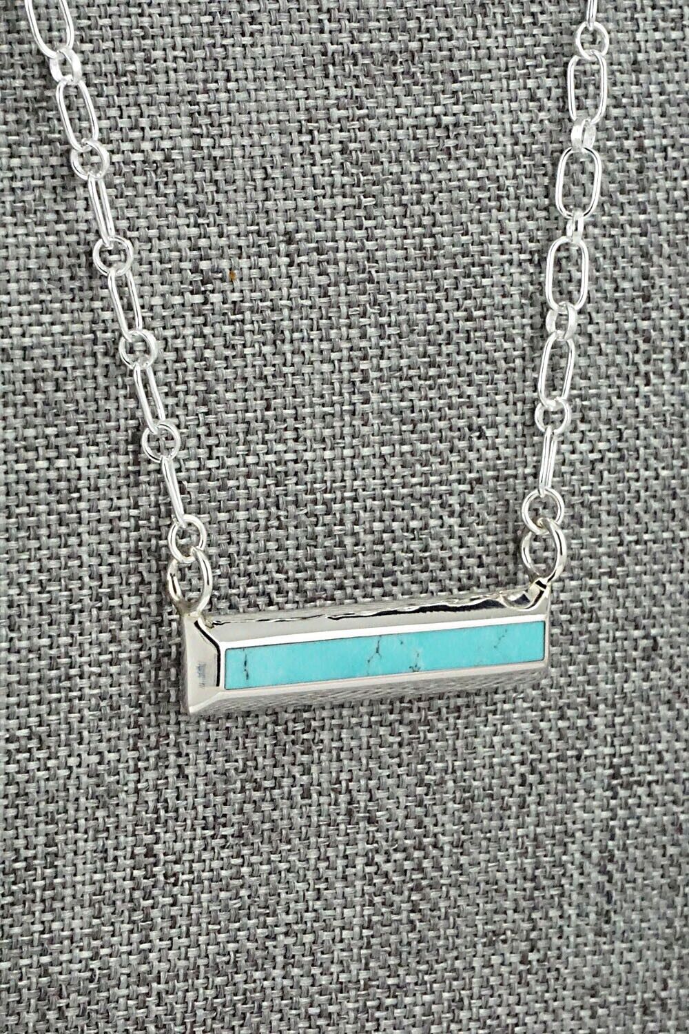 Turquoise & Sterling Silver Necklace - Troy Natachu