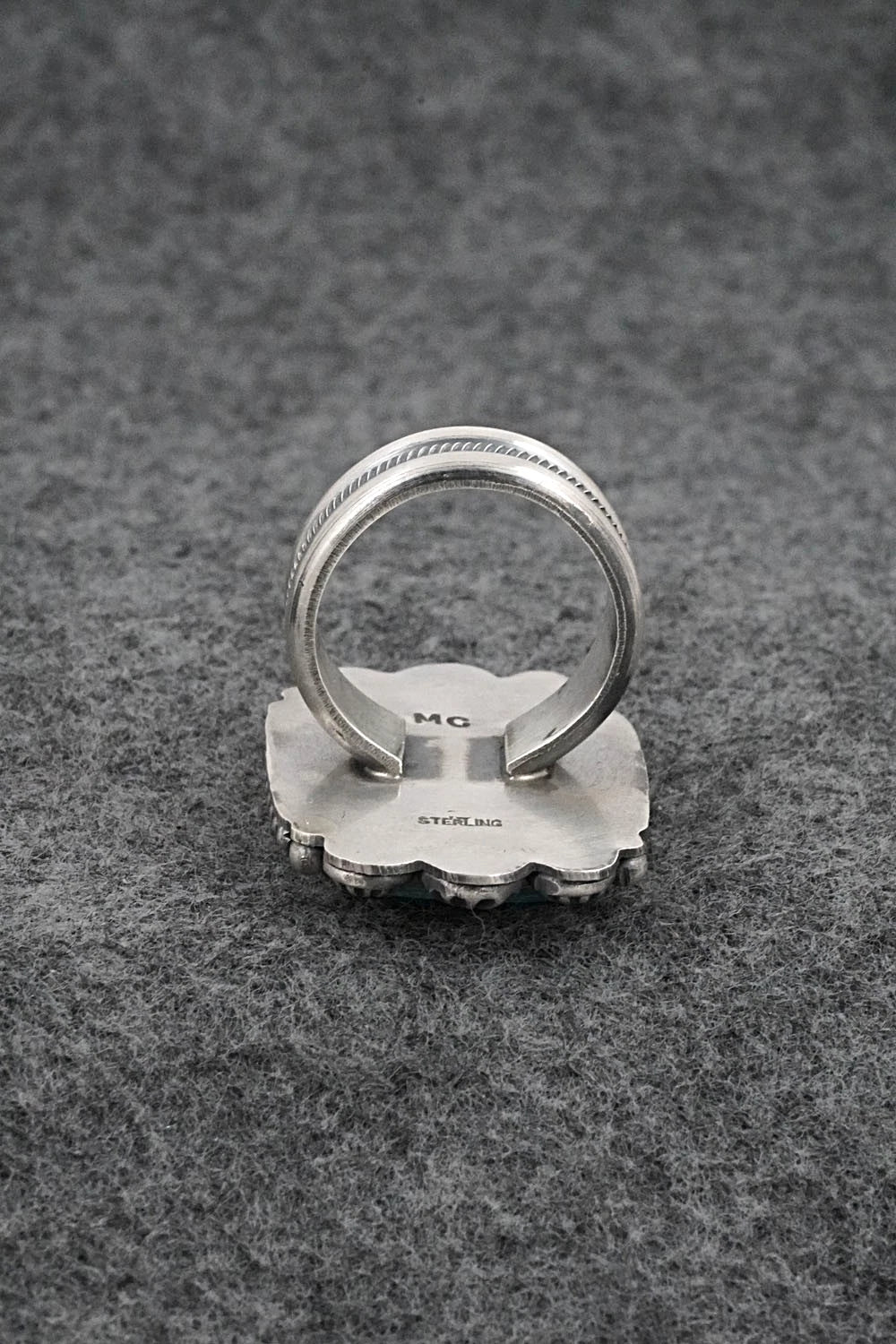 Turquoise & Sterling Silver Ring - Michael Calladitto - Size 8.5