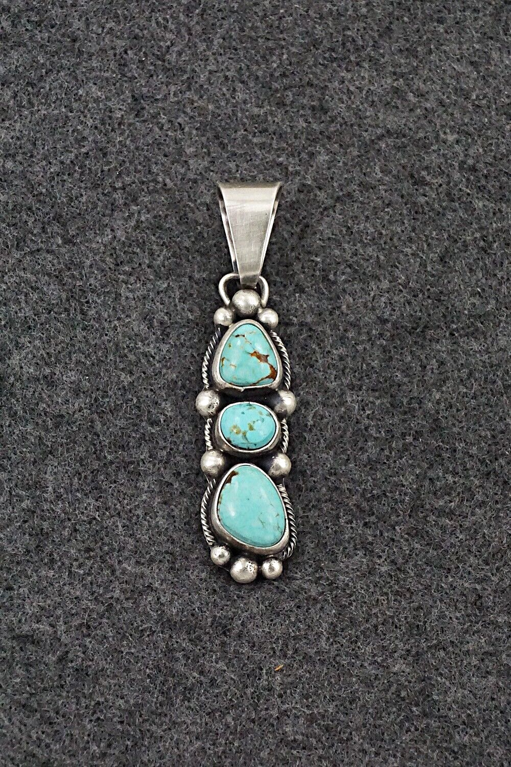 Turquoise & Sterling Silver Pendant - Darrin Livingston