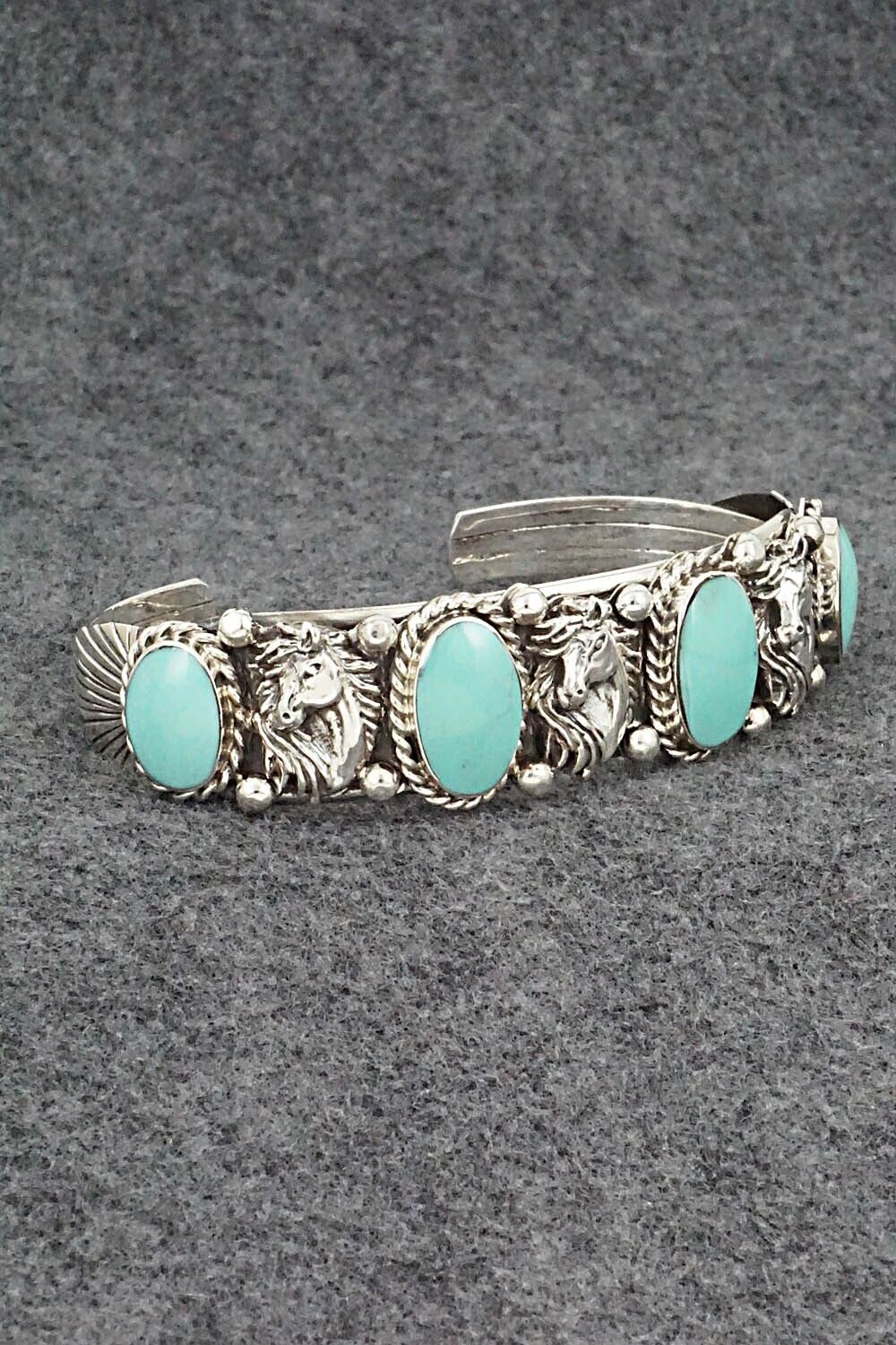 Turquoise & Sterling Silver Bracelet - Calvin Belin