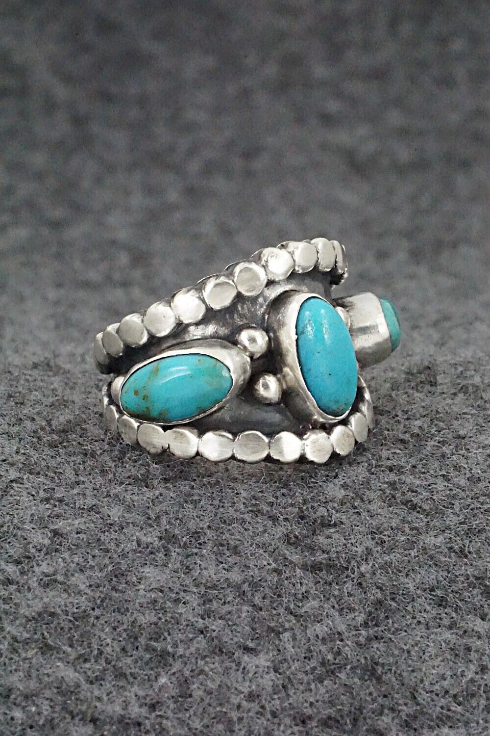 Turquoise & Sterling Silver Ring - Andrew Vandever - Size 7