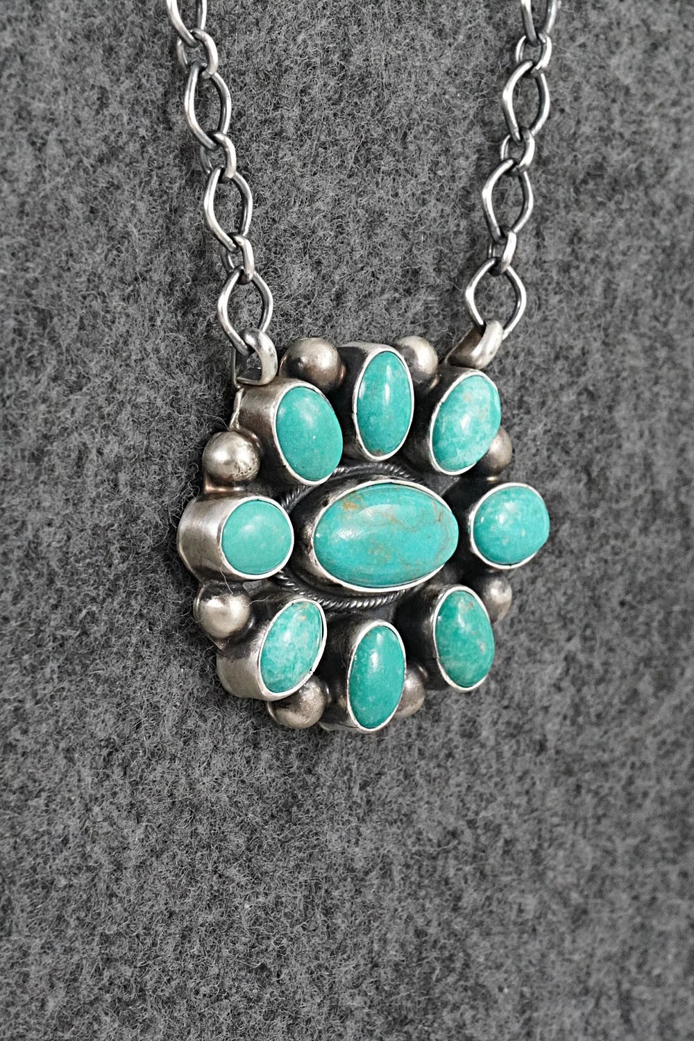 Turquoise & Sterling Silver Necklace - Kathleen Livingston