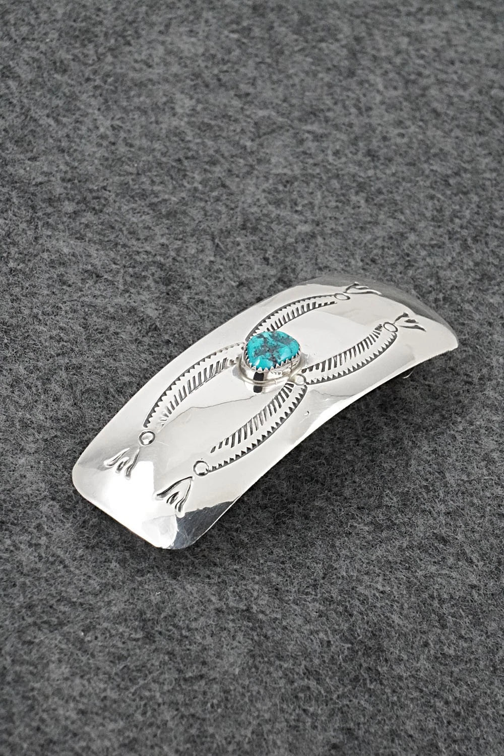 Turquoise & Sterling Silver Hair Barrette - Jolene Begay
