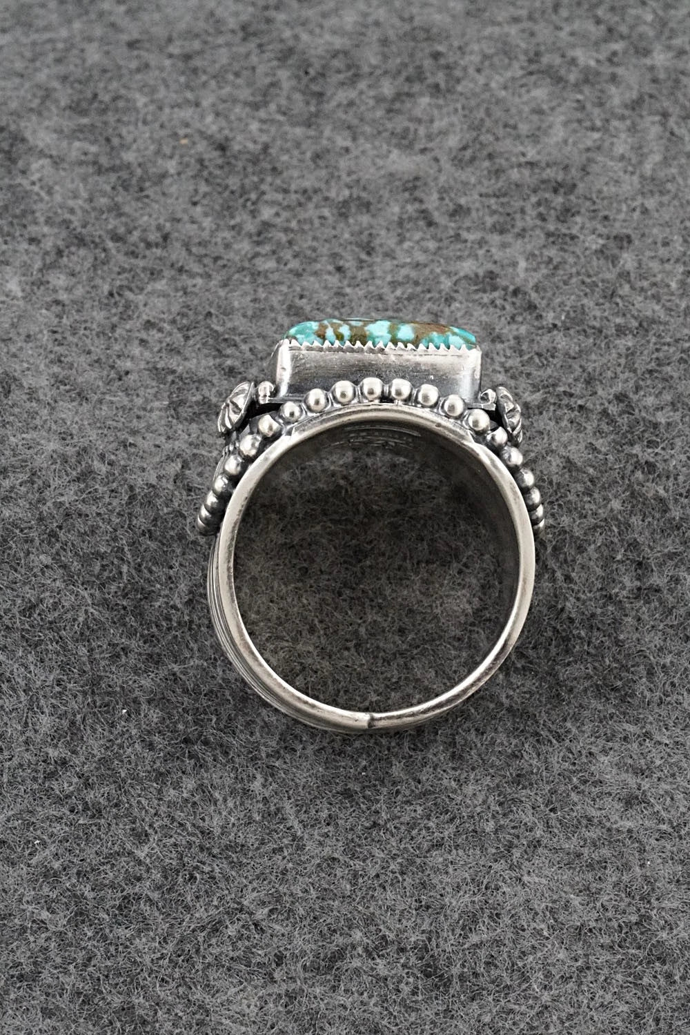 Turquoise & Sterling Silver Ring - Delbert Gordon - Size 12.5