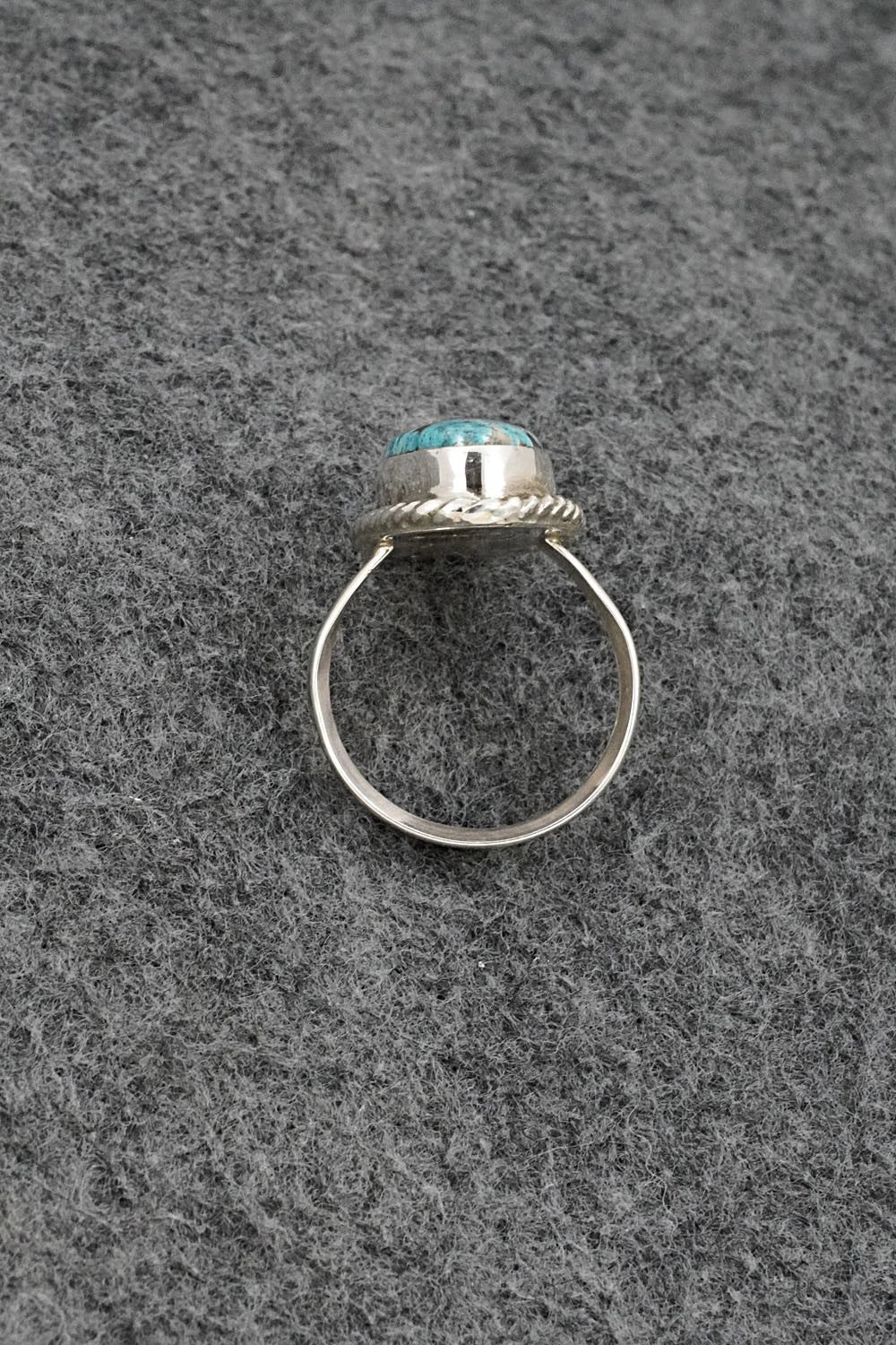 Turquoise & Sterling Silver Ring - Darius Arviso - Size 7.5