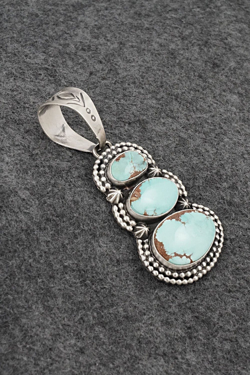 Turquoise & Sterling Silver Pendant - Darrin Livingston