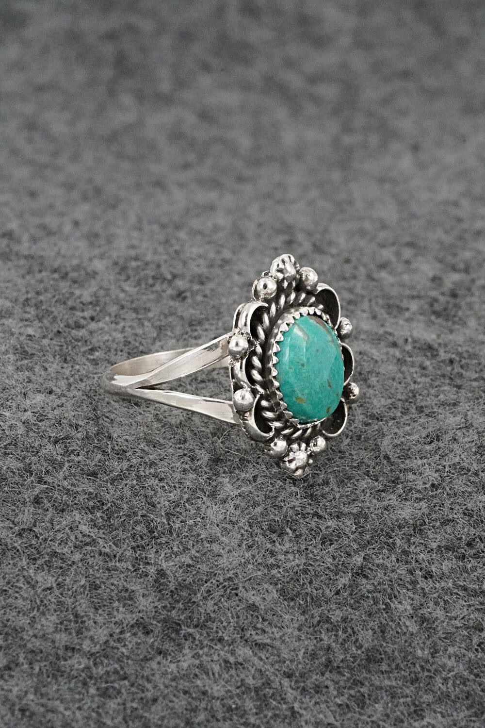 Turquoise & Sterling Silver Ring - Frieda Martinez - Size 8