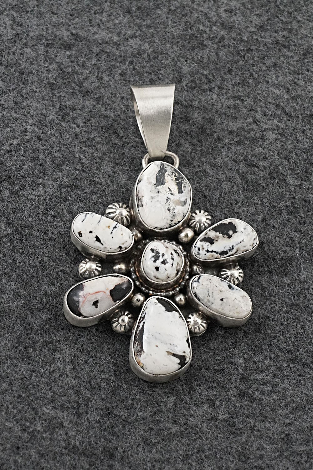 White Buffalo & Sterling Silver Pendant - Kathleen Livingston