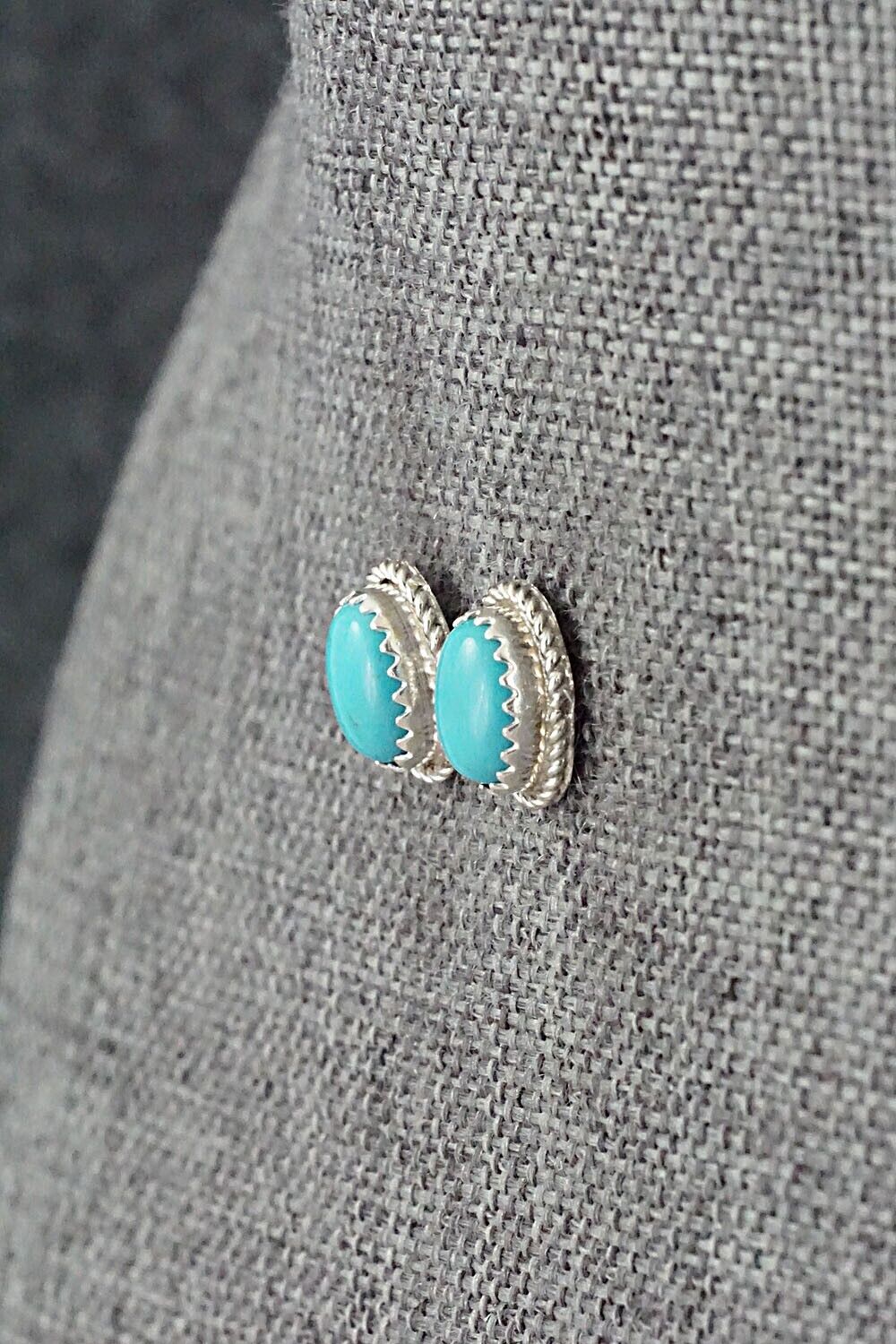 Turquoise & Sterling Silver Earrings - Sally Arviso