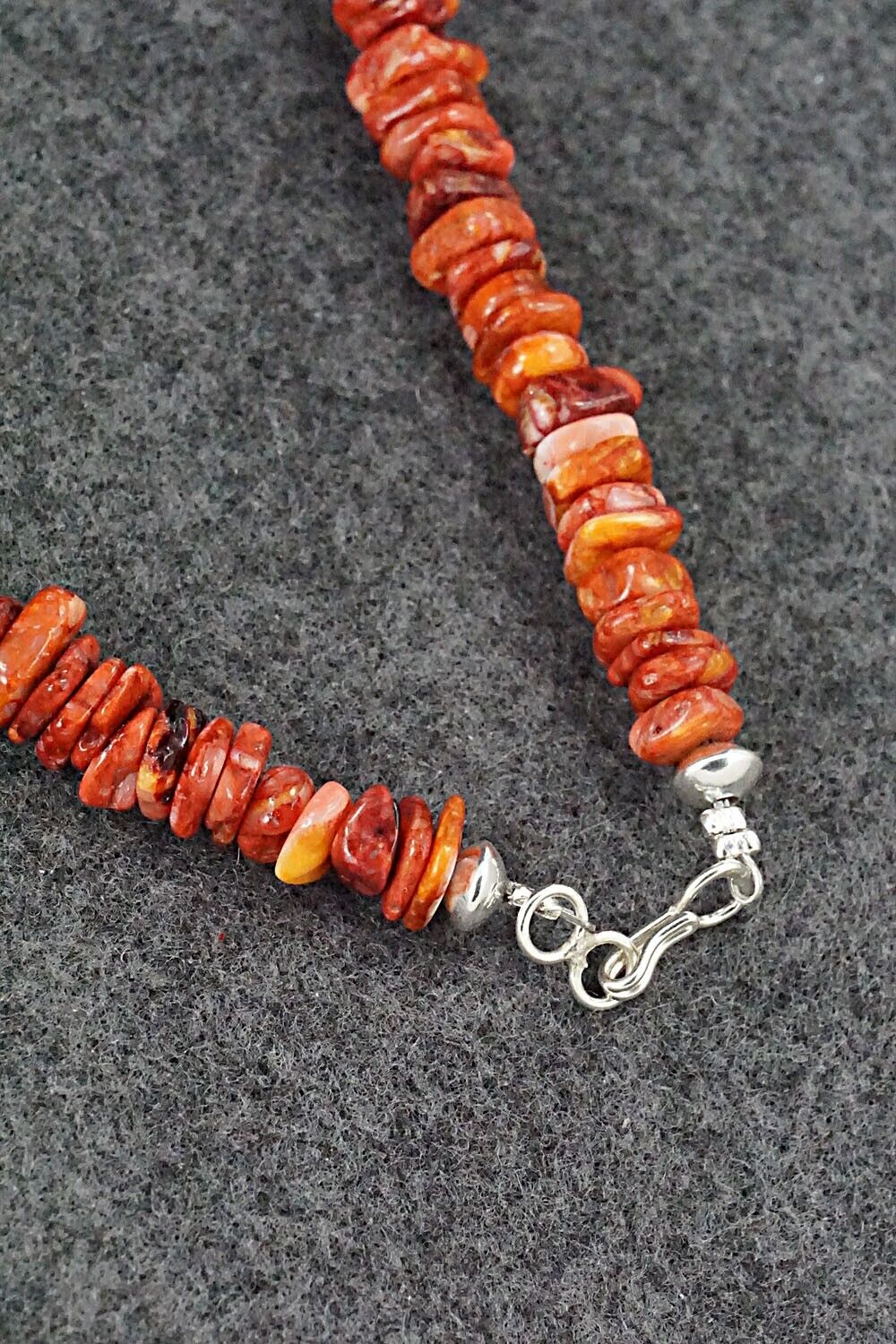 Spiny Oyster & Sterling Silver Necklace - Louise Joe
