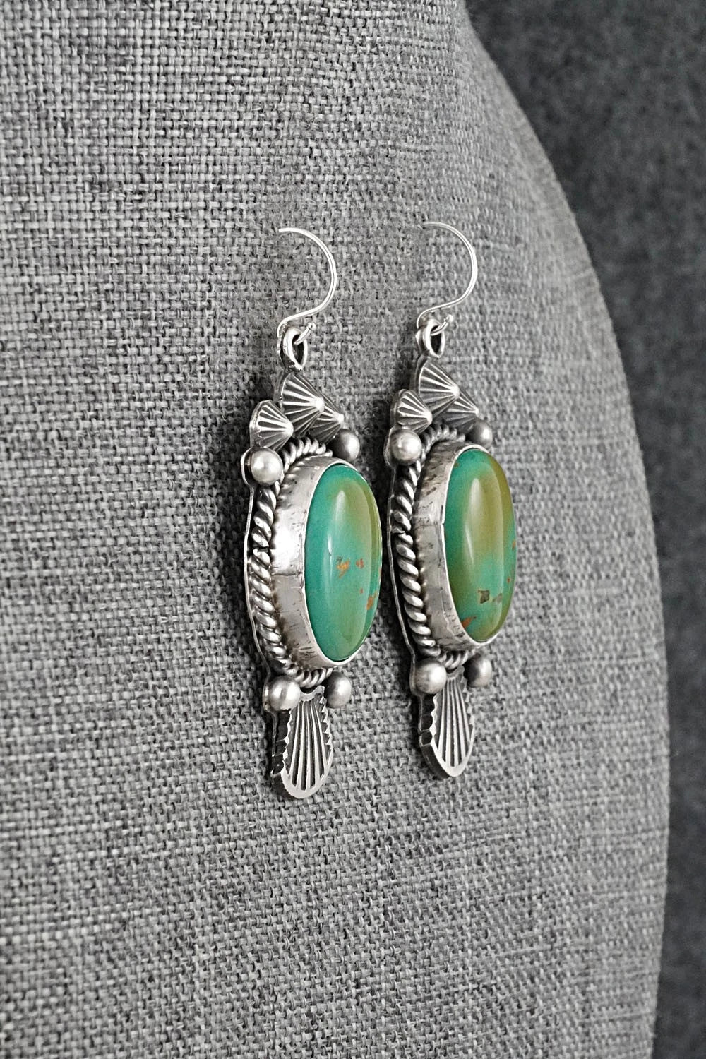 Turquoise & Sterling Silver Earrings - Michael Calladitto