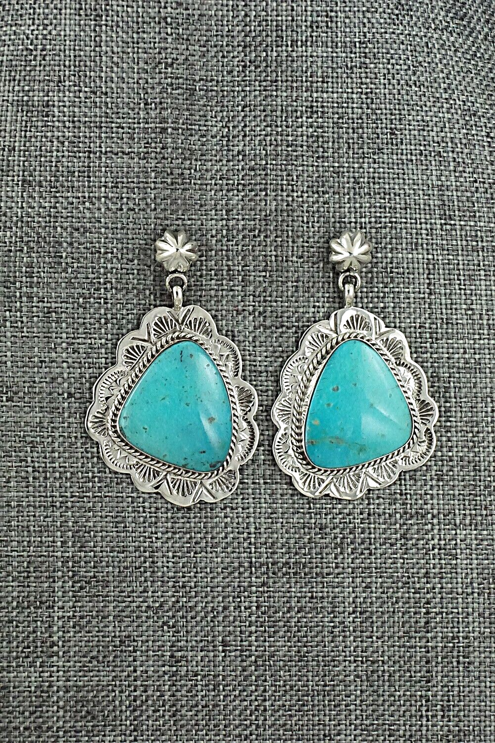 Turquoise & Sterling Silver Earrings - Phyllis Smith