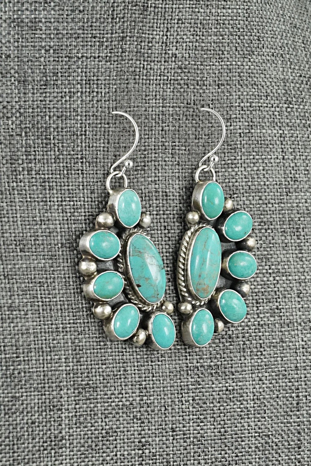 Turquoise & Sterling Silver Earrings - Kathleen Livingston