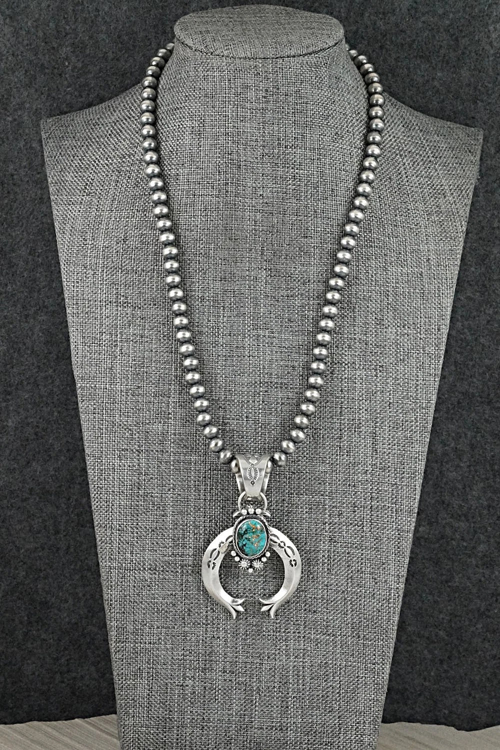 Turquoise & Sterling Silver Necklace - Samuel Yellowhair