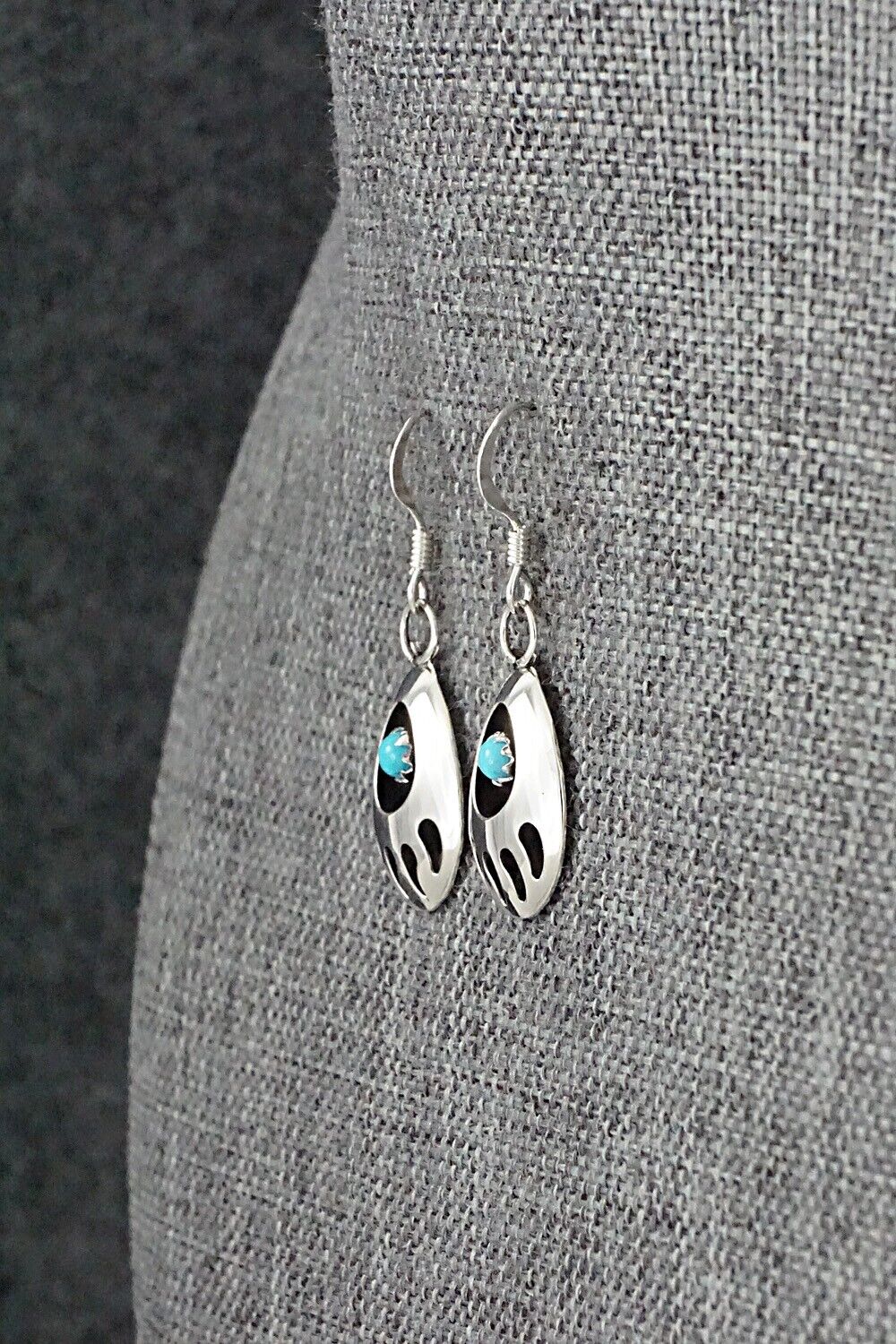 Turquoise & Sterling Silver Earrings - Leroy Parker