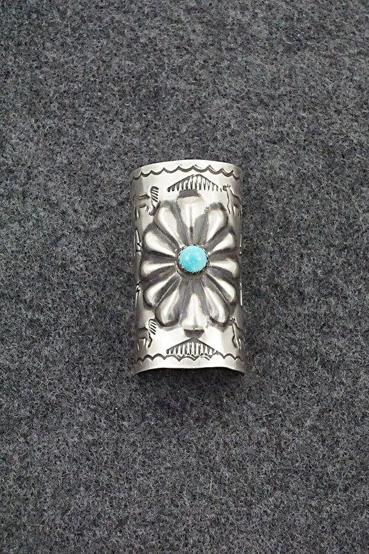Turquoise & Sterling Silver Hair Pin - Arlene Soce