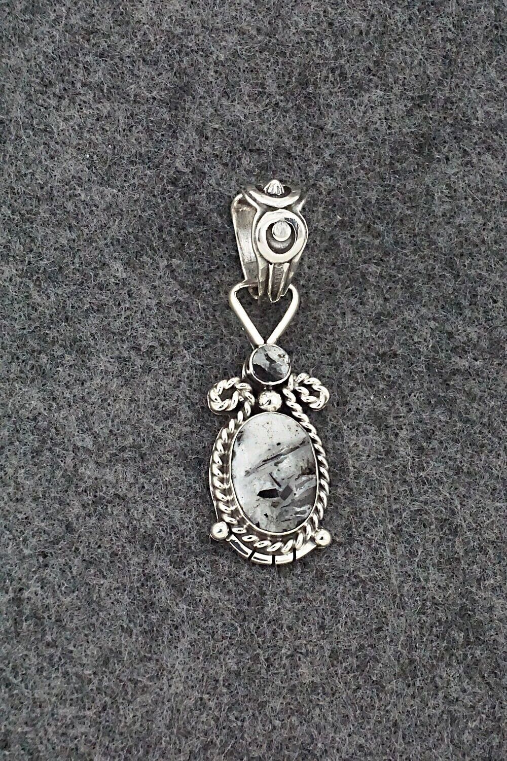 White Buffalo & Sterling Silver Pendant - Franklin Johnson