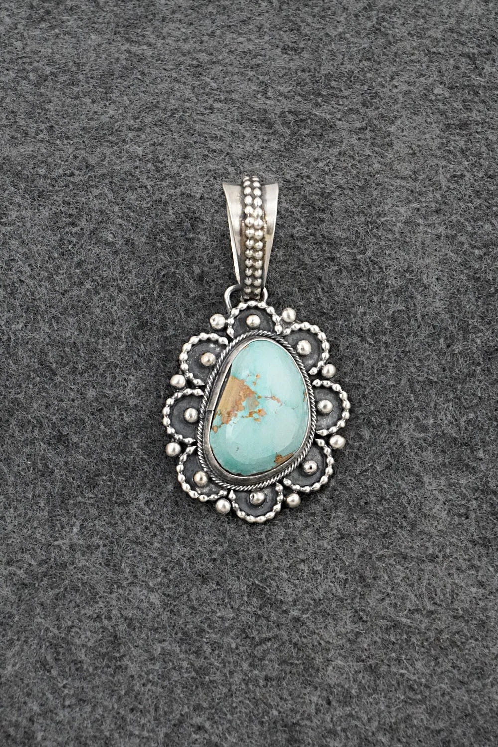Turquoise & Sterling Silver Pendant - Darrin Livingston