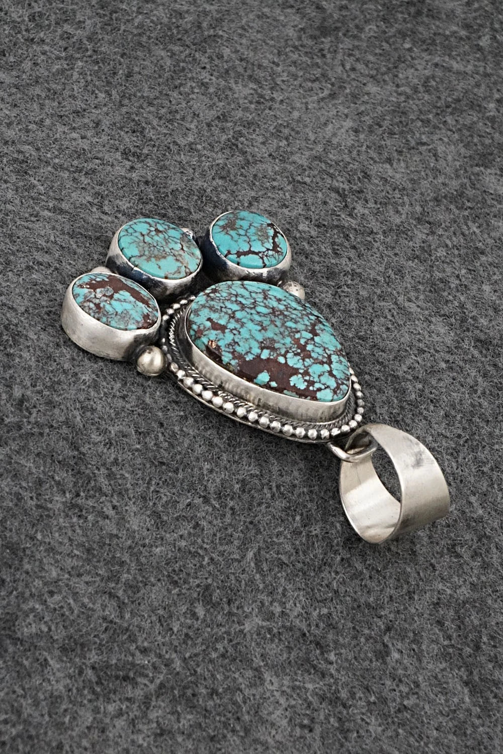 Turquoise & Sterling Silver Pendant and Earrings Set - Bobby Johnson
