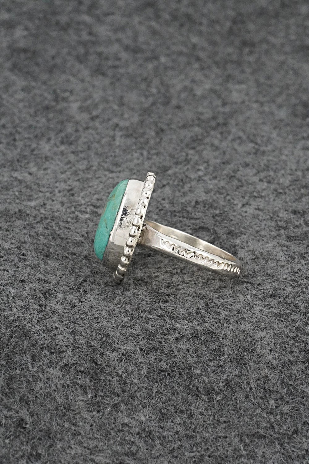 Turquoise & Sterling Silver Ring - Darius Arviso - Size 9.5