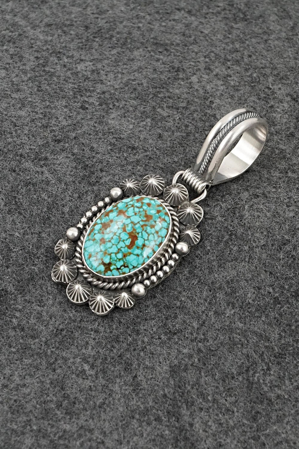 Turquoise & Sterling Silver Pendant - Michael Calladitto