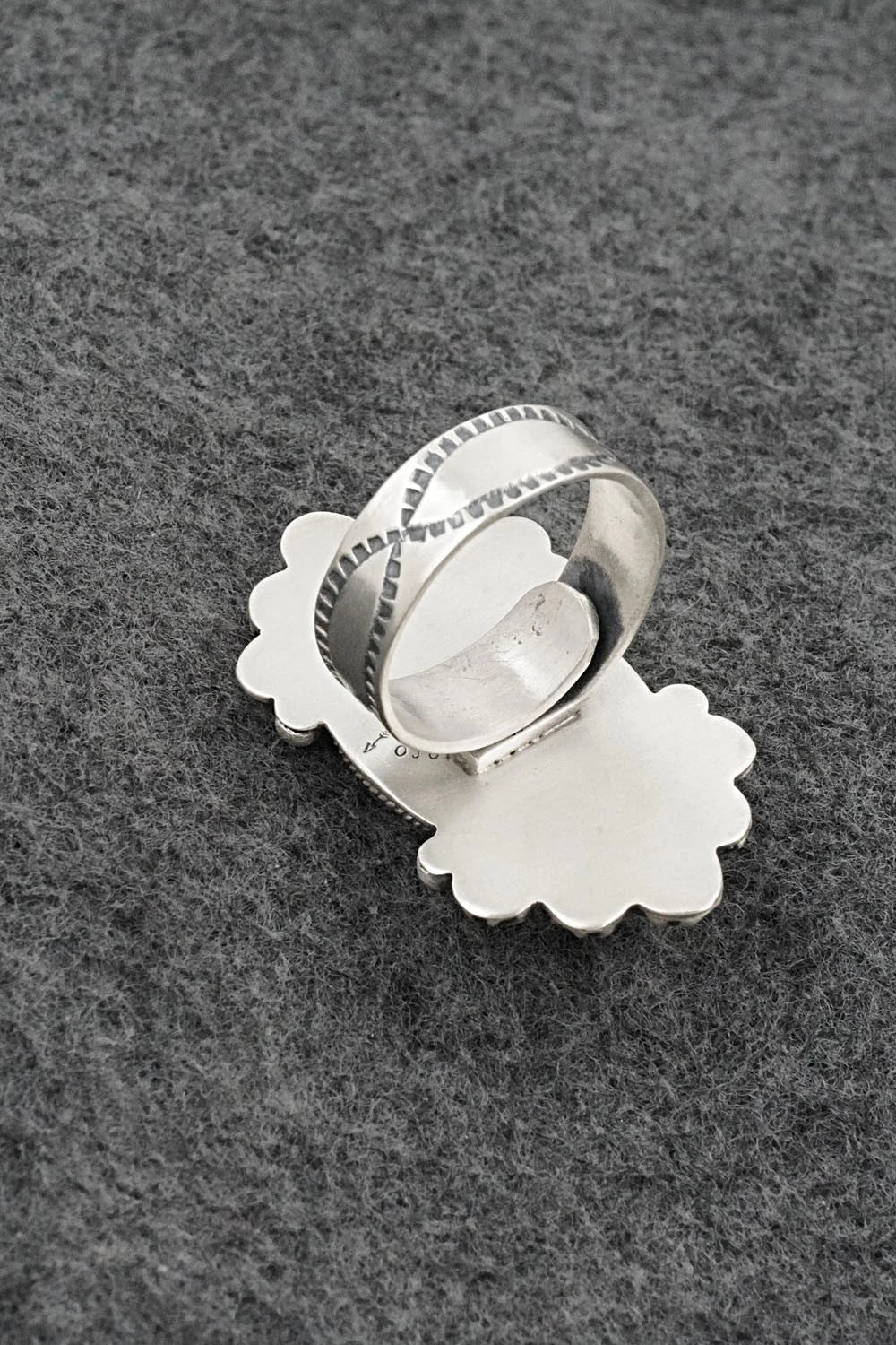 Turquoise & Sterling Silver Ring - Cordell Platero - Size Adjustable