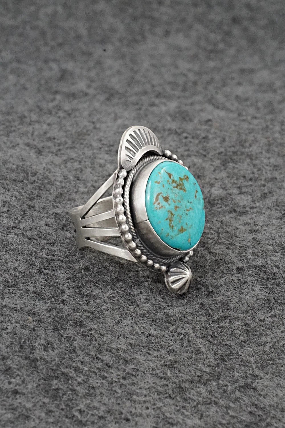 Turquoise & Sterling Silver Ring - Bobby Johnson - Size 6
