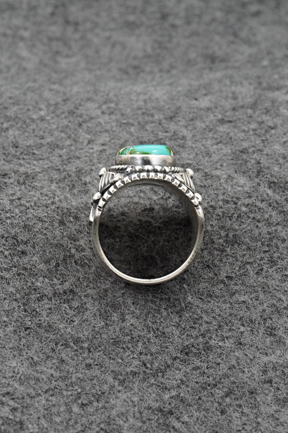 Turquoise & Sterling Silver Ring - Derrick Gordon - Size 7.5