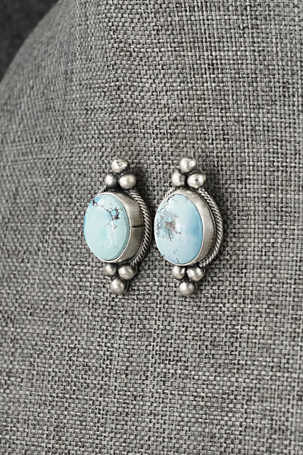 Turquoise & Sterling Silver Pendant and Earrings Set - Darrin Livingston