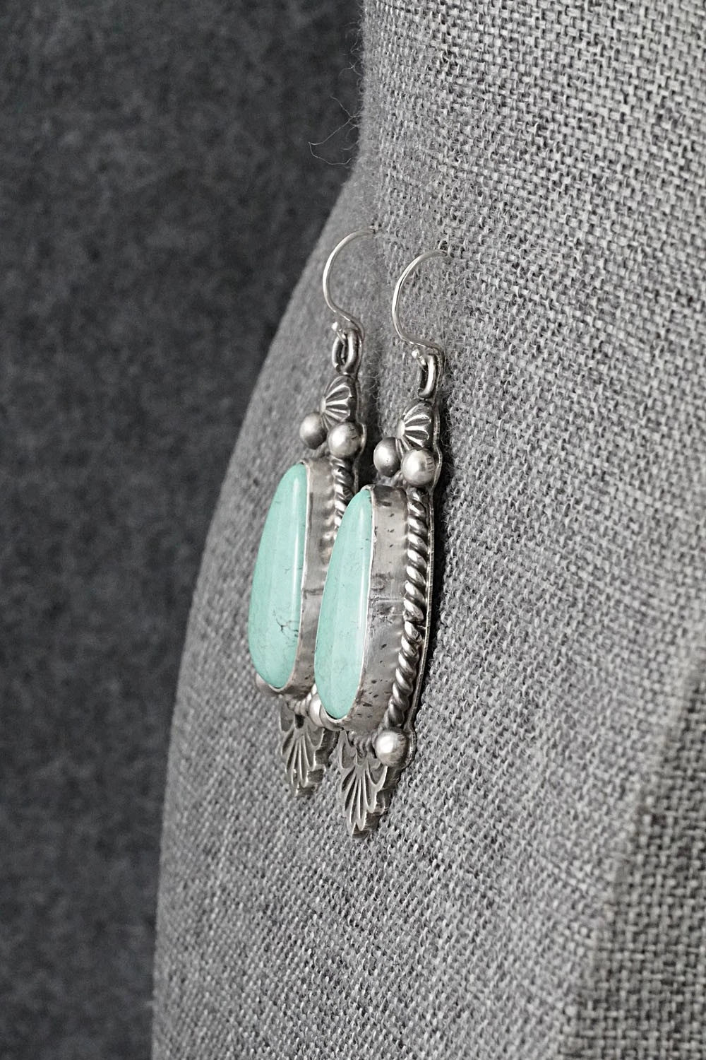 Turquoise & Sterling Silver Earrings - Michael Calladitto