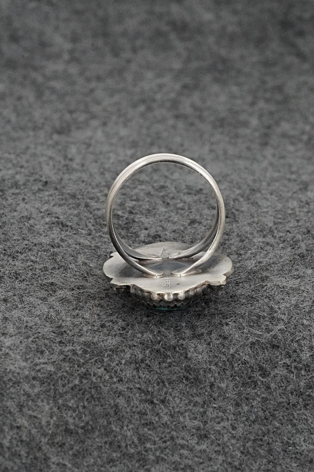 Turquoise & Sterling Silver Ring - Leslie Nez - Size 8